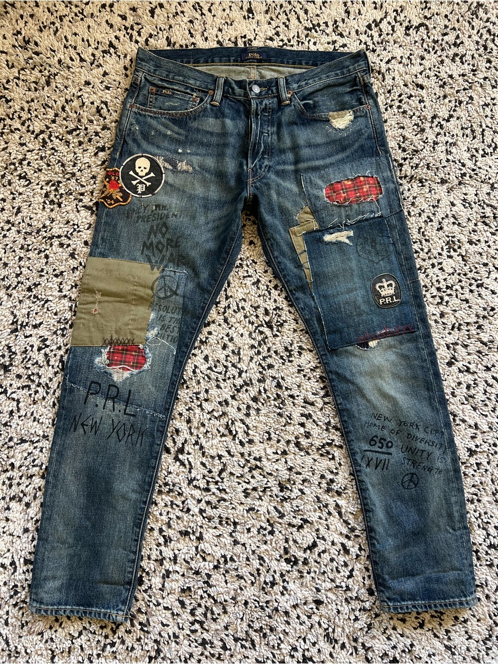 Polo Ralph Lauren Patchwork Jeans Sullivan Slim Men’s Size 32 x 30